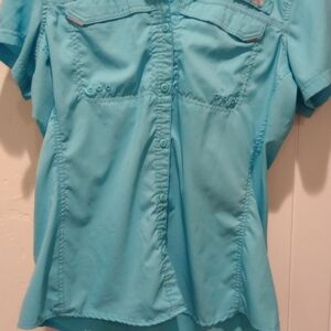 Columbia Women's Aqua Button-Down Shirt